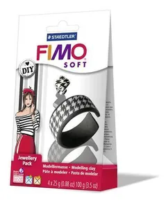 FIMO® Soft DIY šperková sada ČIERNA a BIELA